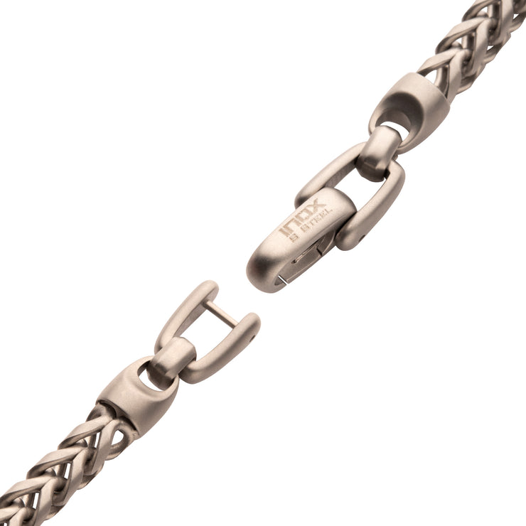 5mm Stainless Steel Sandblast Franco Chain Bracelet