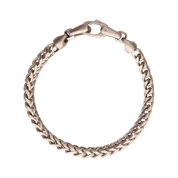 5mm Stainless Steel Sandblast Franco Chain Bracelet