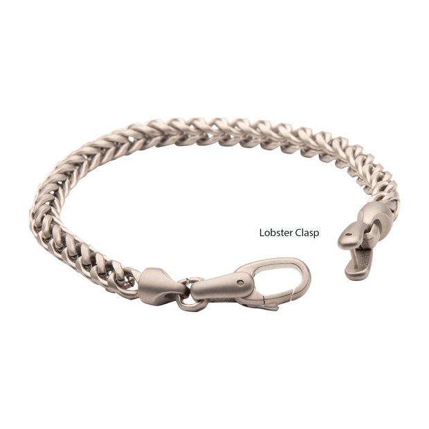 5mm Stainless Steel Sandblast Franco Chain Bracelet