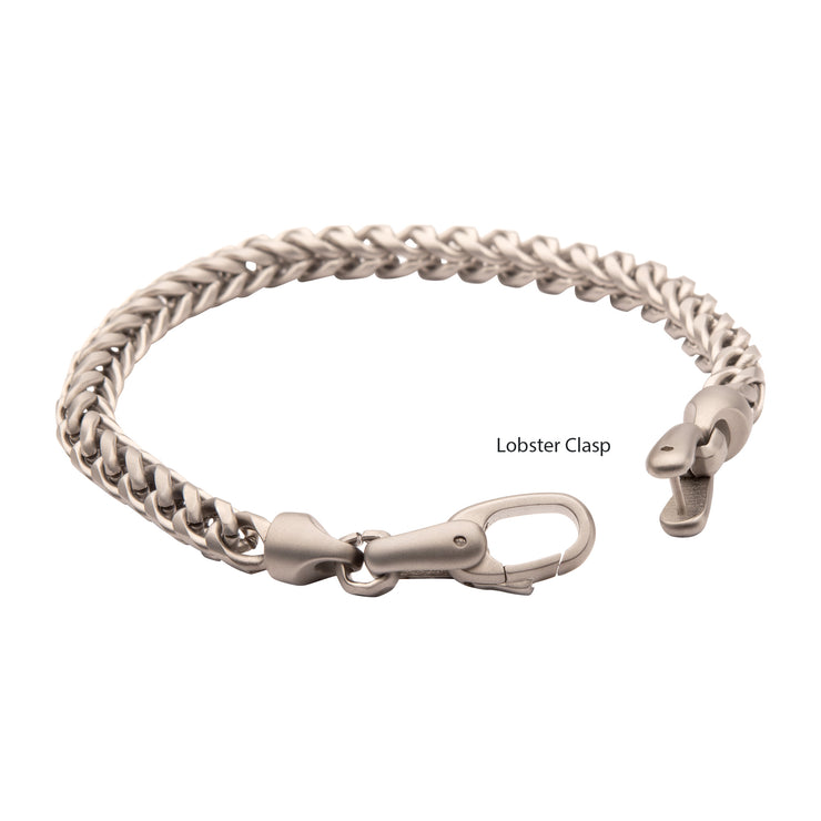 5mm Stainless Steel Sandblast Franco Chain Bracelet