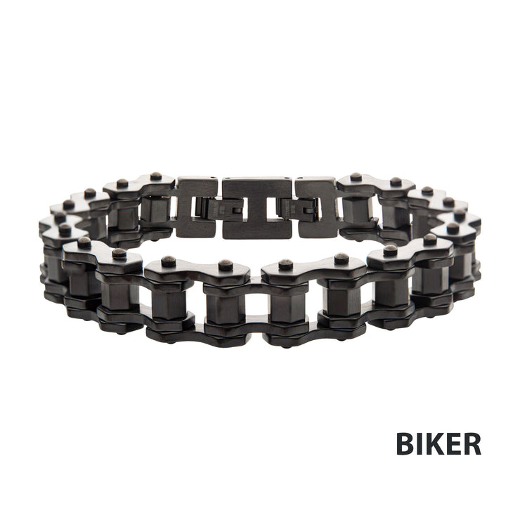 Black IP Bike Chain Bracelet