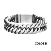 Matte Double Layer Curb Colossi Link & Chain Bracelets