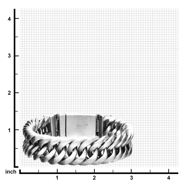 Matte Double Layer Curb Colossi Link & Chain Bracelets