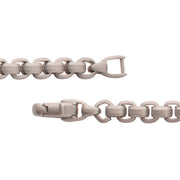 6mm Matte Finish Stainless Steel Bold Box Chain Bracelet