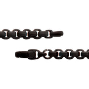 6mm Matte Finish Black IP Stainless Steel Bold Box Chain Bracelet