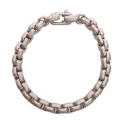 8mm Matte Finish Stainless Steel Bold Box Chain Bracelet