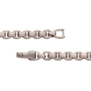 8mm Matte Finish Stainless Steel Bold Box Chain Bracelet