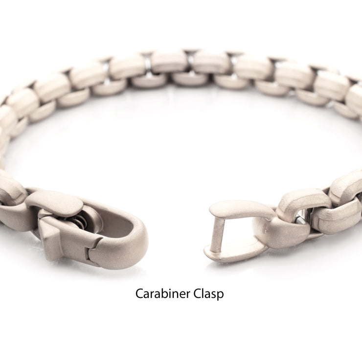 8mm Matte Finish Stainless Steel Bold Box Chain Bracelet