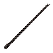 8mm Matte Finish Black IP Stainless Steel Bold Box Chain Bracelet