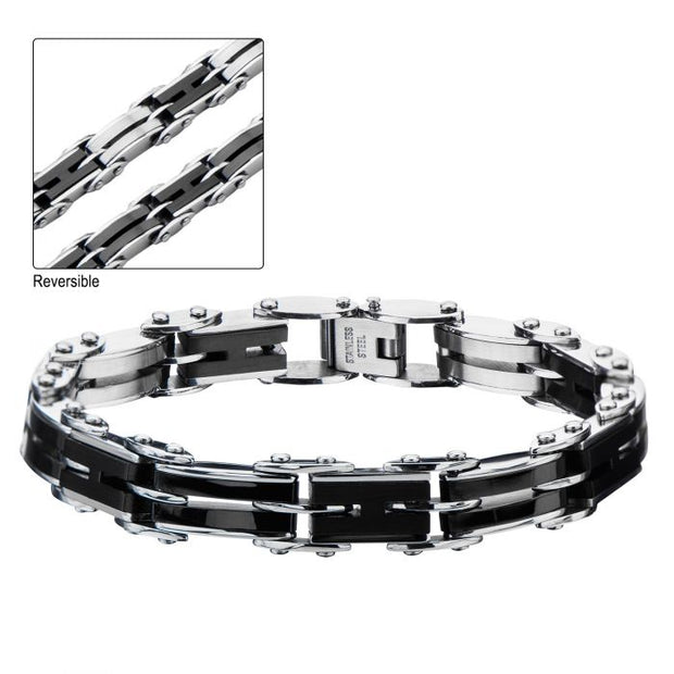 Black IP H-Link Reversible Bracelet