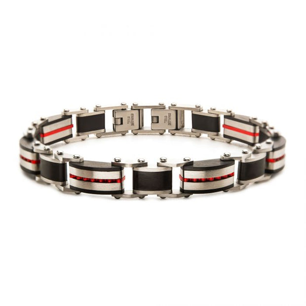 Black & Red IP Dante Link Bracelet