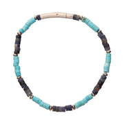 Azure Voyager (Turquoise / Sodalite) Heishi Bead Bracelet