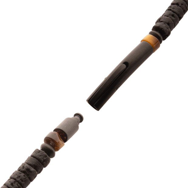 Magma Tiger (Tiger-eye / Lava) Heishi Bead Bracelet