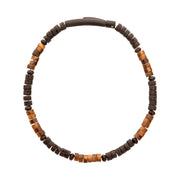 Magma Tiger (Tiger-eye / Lava) Heishi Bead Bracelet