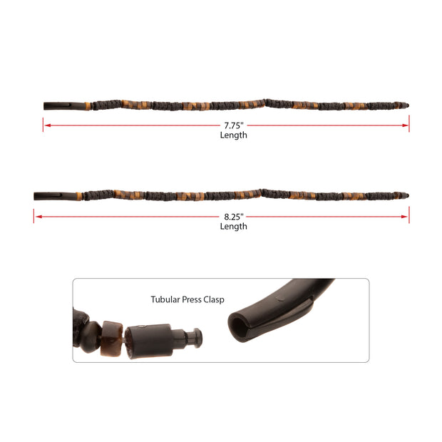 Magma Tiger (Tiger-eye / Lava) Heishi Bead Bracelet