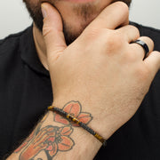 Magma Tiger (Tiger-eye / Lava) Heishi Bead Bracelet