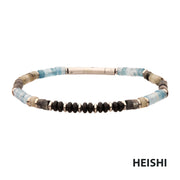 Tundra (Labradorite / Aquamarine / Moonstone) Heishi Bead Bracelet