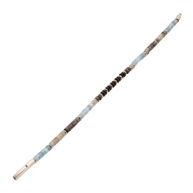 Tundra (Labradorite / Aquamarine / Moonstone) Heishi Bead Bracelet