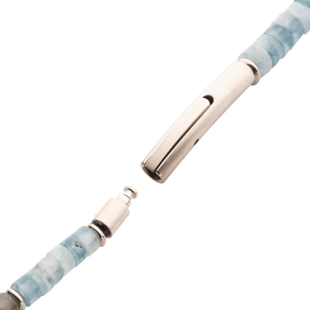 Tundra (Labradorite / Aquamarine / Moonstone) Heishi Bead Bracelet