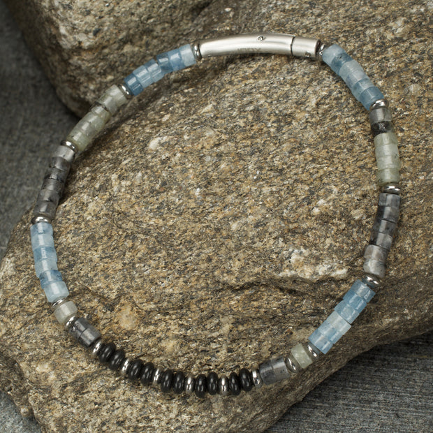Tundra (Labradorite / Aquamarine / Moonstone) Heishi Bead Bracelet