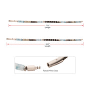 Tundra (Labradorite / Aquamarine / Moonstone) Heishi Bead Bracelet