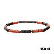 Inferno (Red Jasper / Onyx) Heishi Bead Bracelet