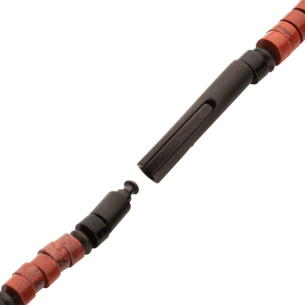 Inferno (Red Jasper / Onyx) Heishi Bead Bracelet