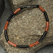 Inferno (Red Jasper / Onyx) Heishi Bead Bracelet