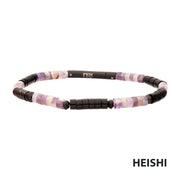 Imperial Dusk (Amethyst / Onyx) Heishi Bead Bracelet