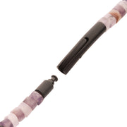 Imperial Dusk (Amethyst / Onyx) Heishi Bead Bracelet