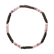 Imperial Dusk (Amethyst / Onyx) Heishi Bead Bracelet