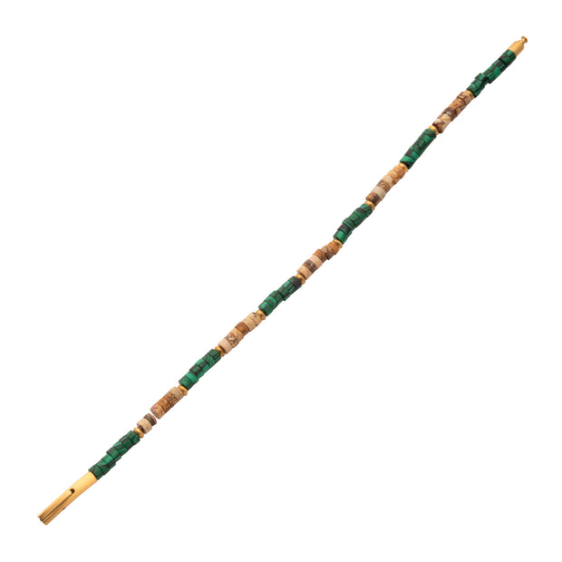 TerraFirm (Brown Jasper / Malachite) Heishi Bead Bracelet