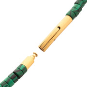 TerraFirm (Brown Jasper / Malachite) Heishi Bead Bracelet