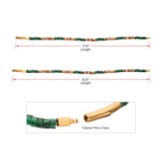 TerraFirm (Brown Jasper / Malachite) Heishi Bead Bracelet