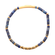 SkyWeaver (Hematite / Lapis Lazuli) Heishi Bead Bracelet