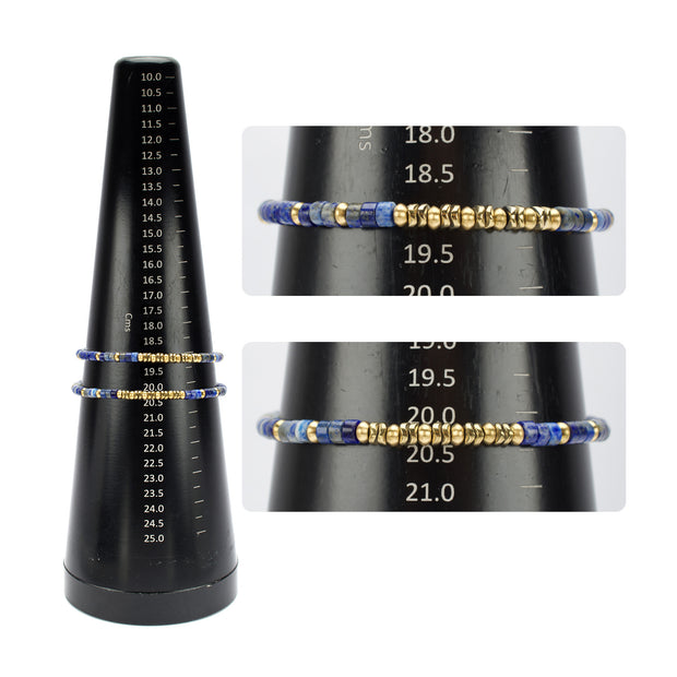 SkyWeaver (Hematite / Lapis Lazuli) Heishi Bead Bracelet
