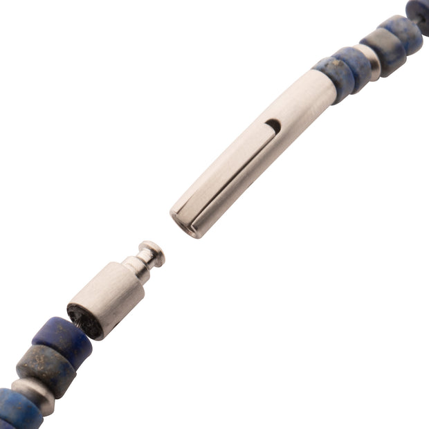 RiverRunner (Blue Lapis Lazuli) Heishi Bead Bracelet