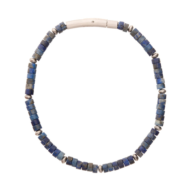 RiverRunner (Blue Lapis Lazuli) Heishi Bead Bracelet