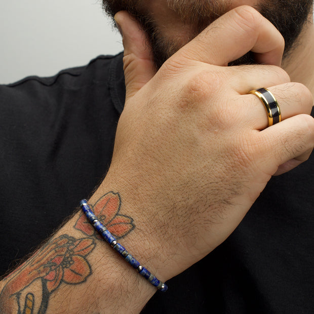RiverRunner (Blue Lapis Lazuli) Heishi Bead Bracelet