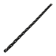 8mm Matte Finish Black IP Stainless Steel Faceted Interlock Link Chain Bracelet
