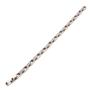 8mm Matte Finish Stainless Steel Faceted Interlock Link Chain Bracelet