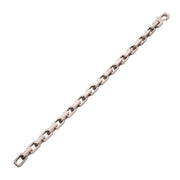 7.5mm Matte Finish Stainless Steel Faceted Interlock Link Chain Bracelet