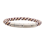6mm Brown, Beige & Dark Brown Nylon Cord Bracelet