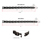 Black IP Steel with Matte Finish Pyramid Stud Pattern & High Polished Finish Link Bracelet