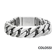 Matte Double Layer Curb Colossi Link and Chain Bracelets