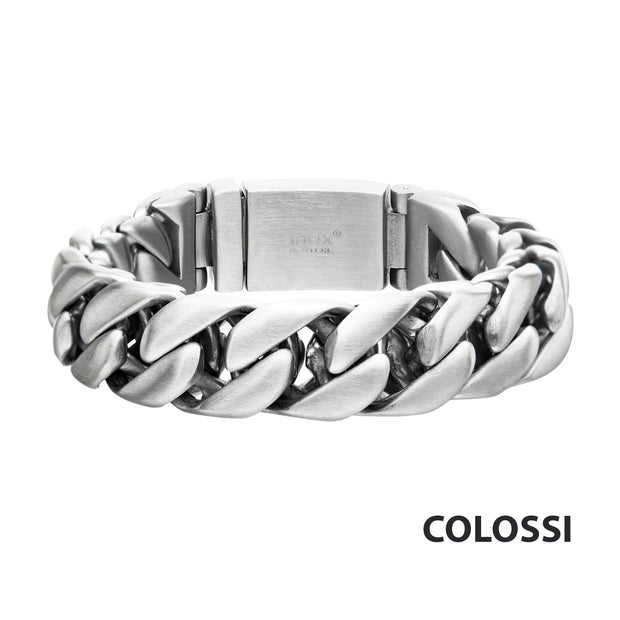 Matte Double Layer Curb Colossi Link and Chain Bracelets