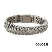 Matte Stainless Steel Big Double Chain Bracelet