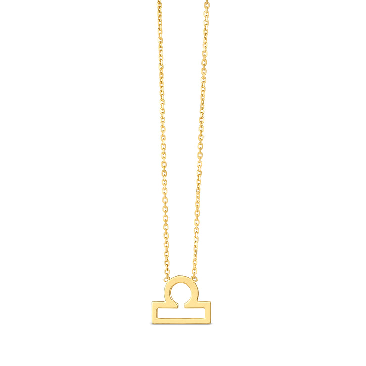 14K Gold Libra Necklace