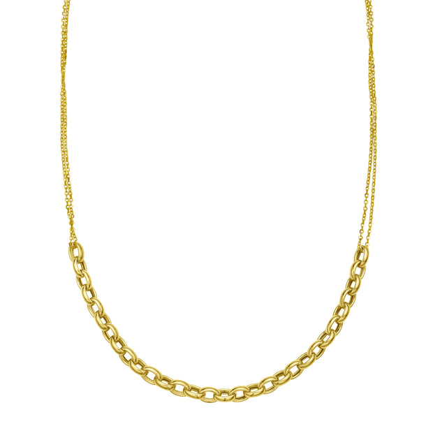 14K Adjustable Rolo Link Necklace
