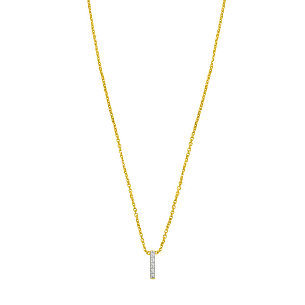 14K Mini Diamond I Initial